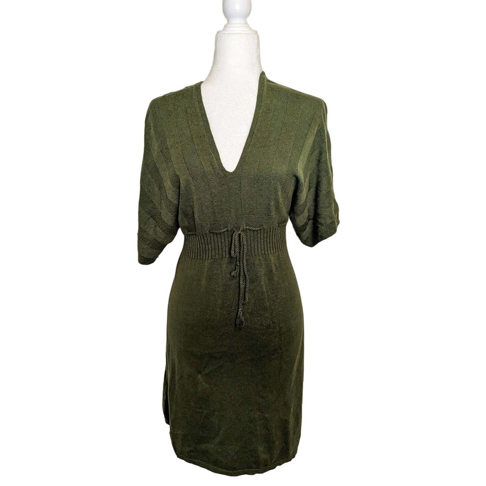 Max Studio Olive Green Sweater Dress. Size S